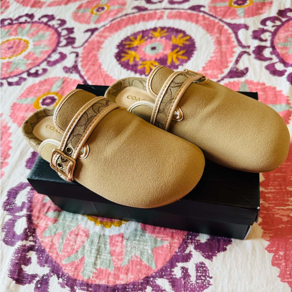 Coach Beige Slip-On Shoes